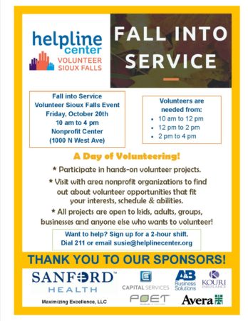 Volunteer Sioux Falls | Helpline Center