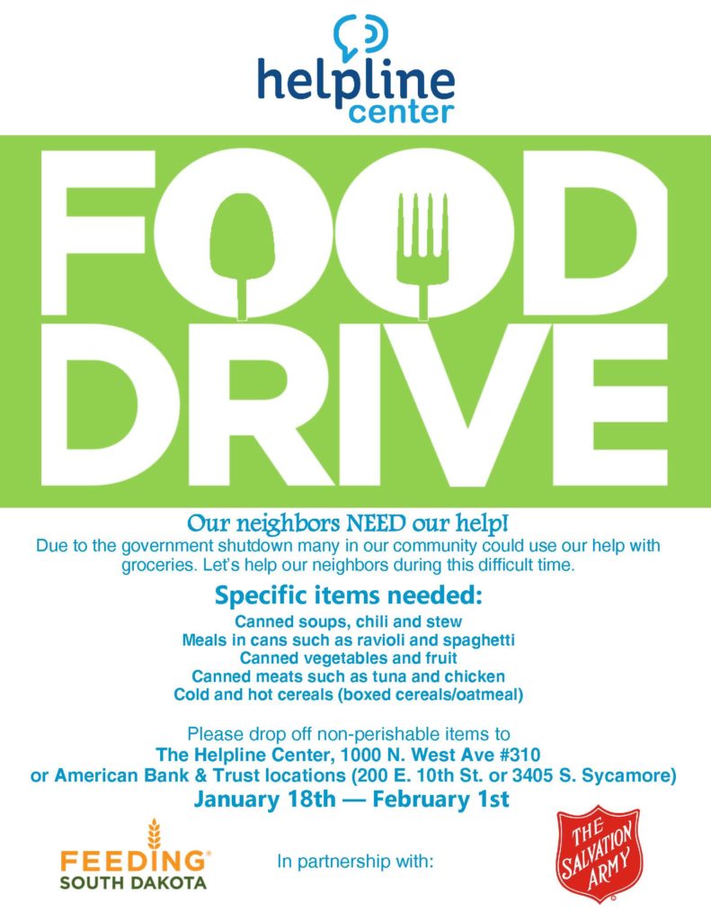 Food Drive Helpline Center